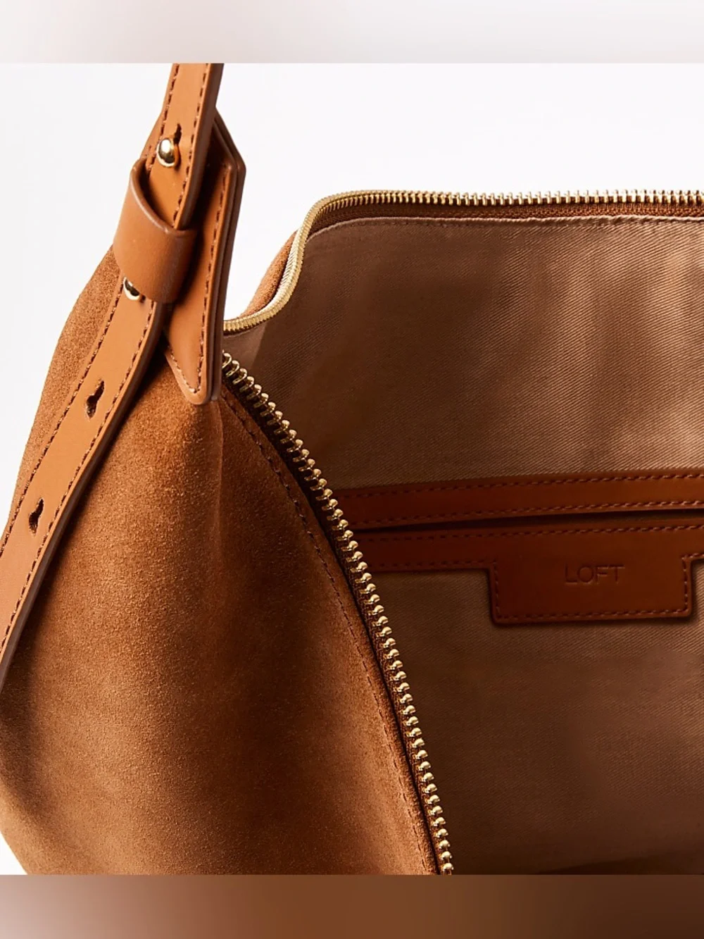NWOT - LOFT Suede Hobo Bag